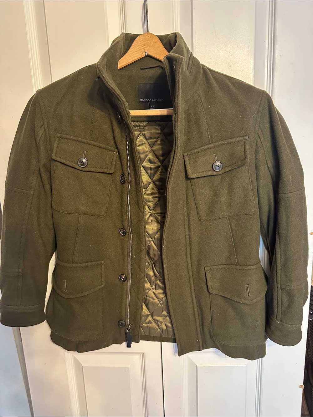 Banana Republic Olive Military-Style Field Jacket
